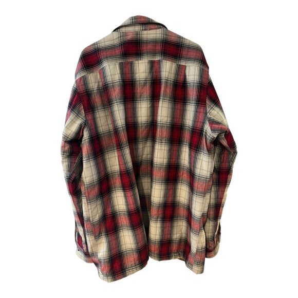 Carhartt Mens XLT Hubbard Sherpa Fleece Lined Red Plaid Flannel Shirt Jacket - Picture 2 of 3